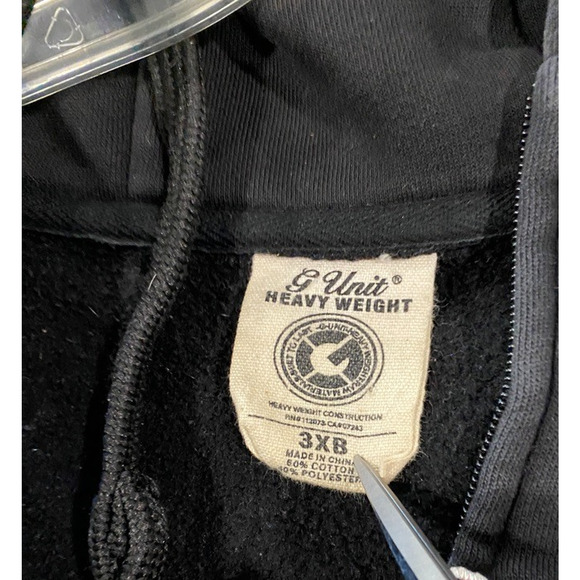 G UNIT HEAVY WEIGHT VINTAGE BLACK HOODIE MEN'S SIZE 3X B - Picture 4 of 8